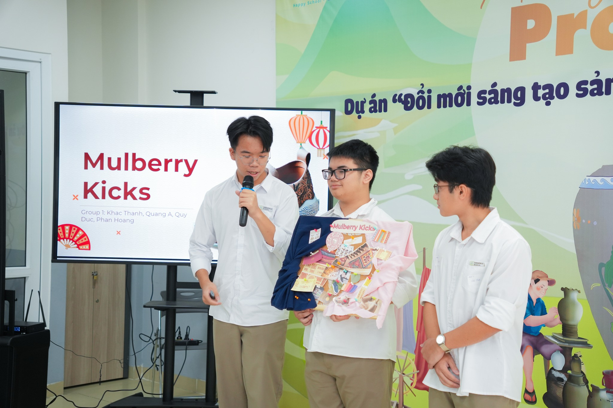 Học sinh Greenfield School "thổi hồn" văn hóa, truyền thống vào các sản phẩm ứng dụng
