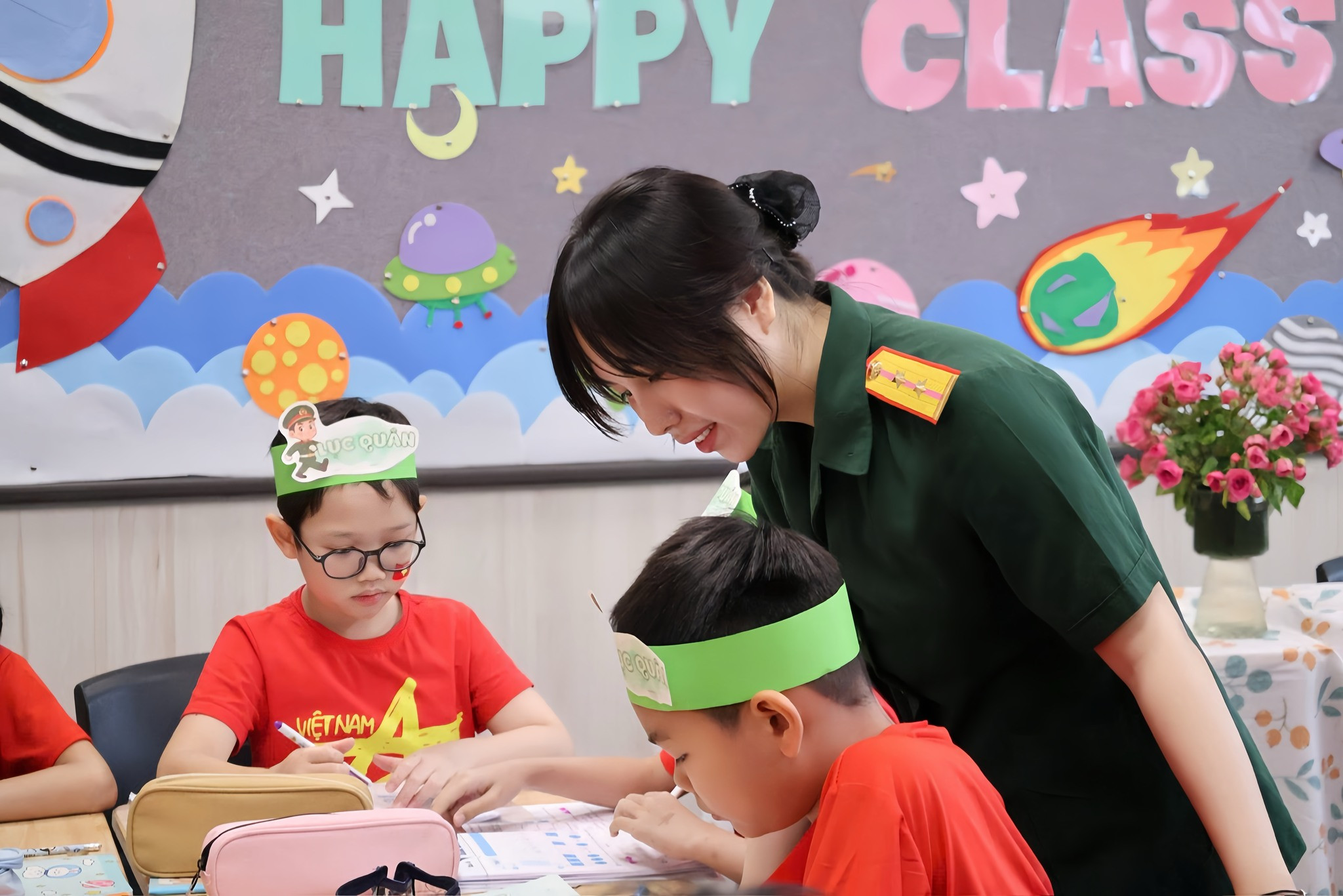 Hóa thân thành Chiến sĩ, học sinh 3C1 chinh phục thử thách Toán học thú vị
