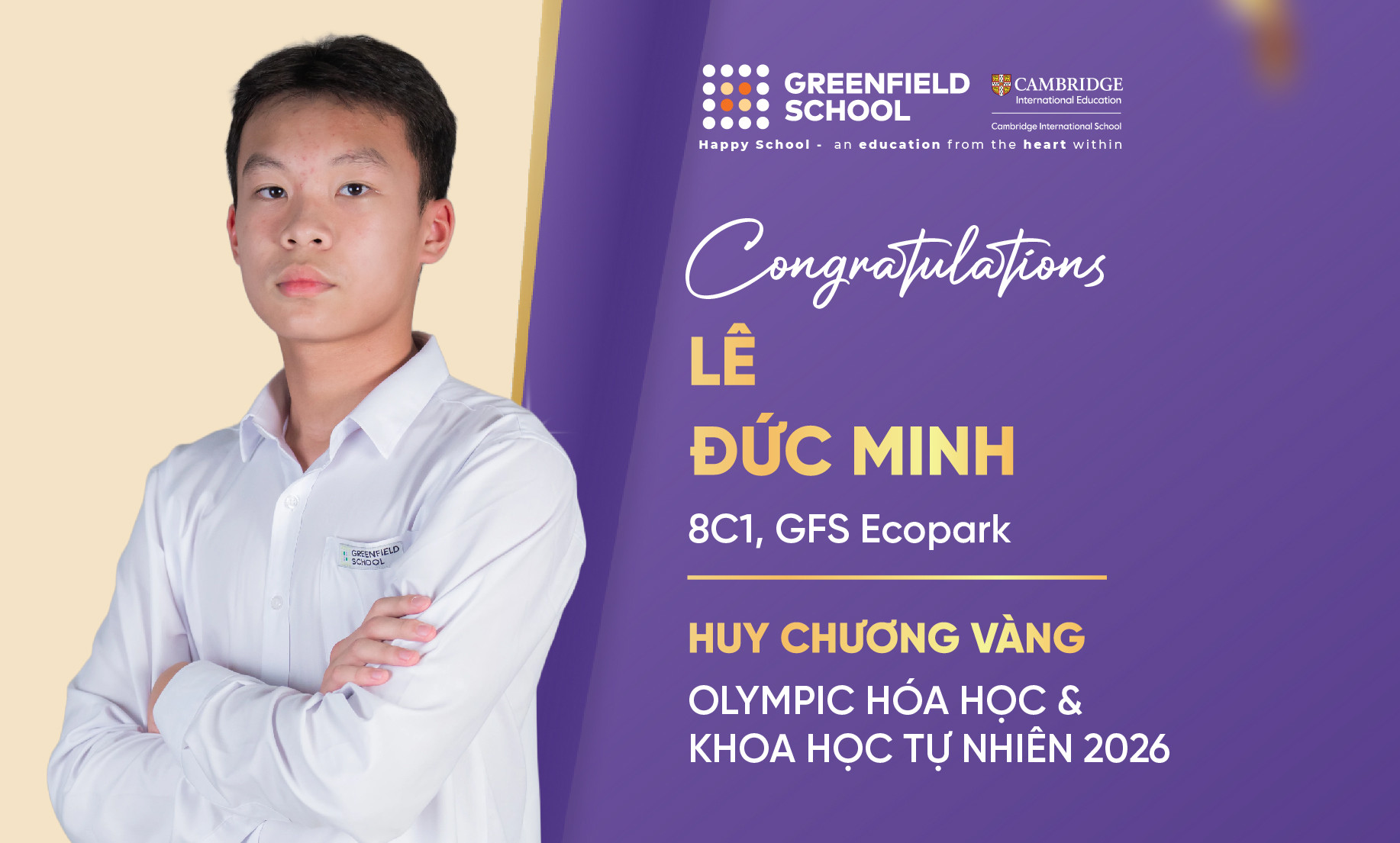 Greenfield School Ecopark Campus students strike gold at National Chemistry & Natural Sciences Olympiad